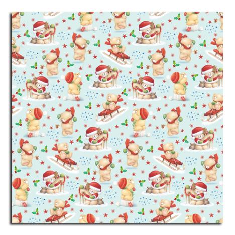 3m Light Blue Forever Friends Christmas Roll Wrap